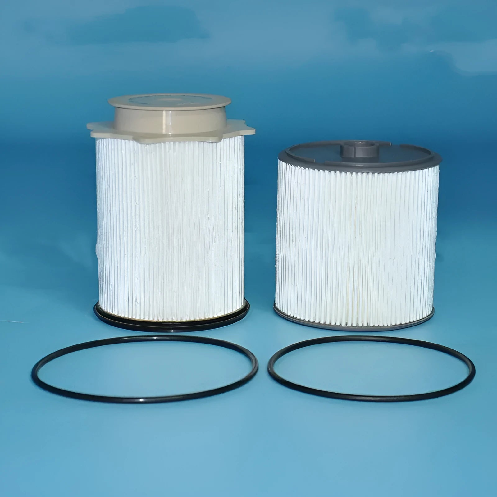 RAM 1500-5500 diesel fuel filter kit with white housing and oil-water separator.