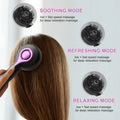 Electric scalp massager with vibration brush head in black, grey or red colours