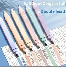 Set of double-headed fluorescent marking pens in assorted colours from Salt and Sweet series packs.
