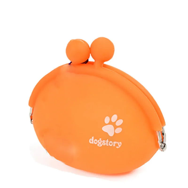 Silicone dog training treat pouch with waist clip in assorted colours