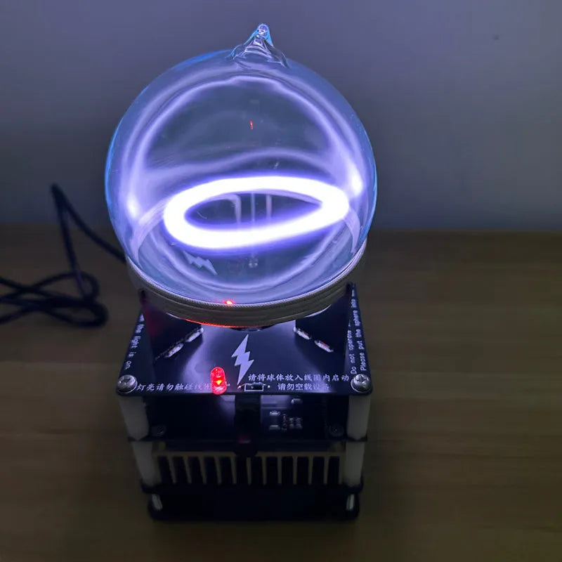 Plasma ring lamp with inert xenon reactor showing glow effect, 4-inch model