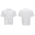 Men's pleated cotton T-shirt in loose fit with round neck collar