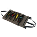Car seat back storage bag in 600D Oxford cloth with zipper pockets, shown in Army Green, 29 x 49 cm