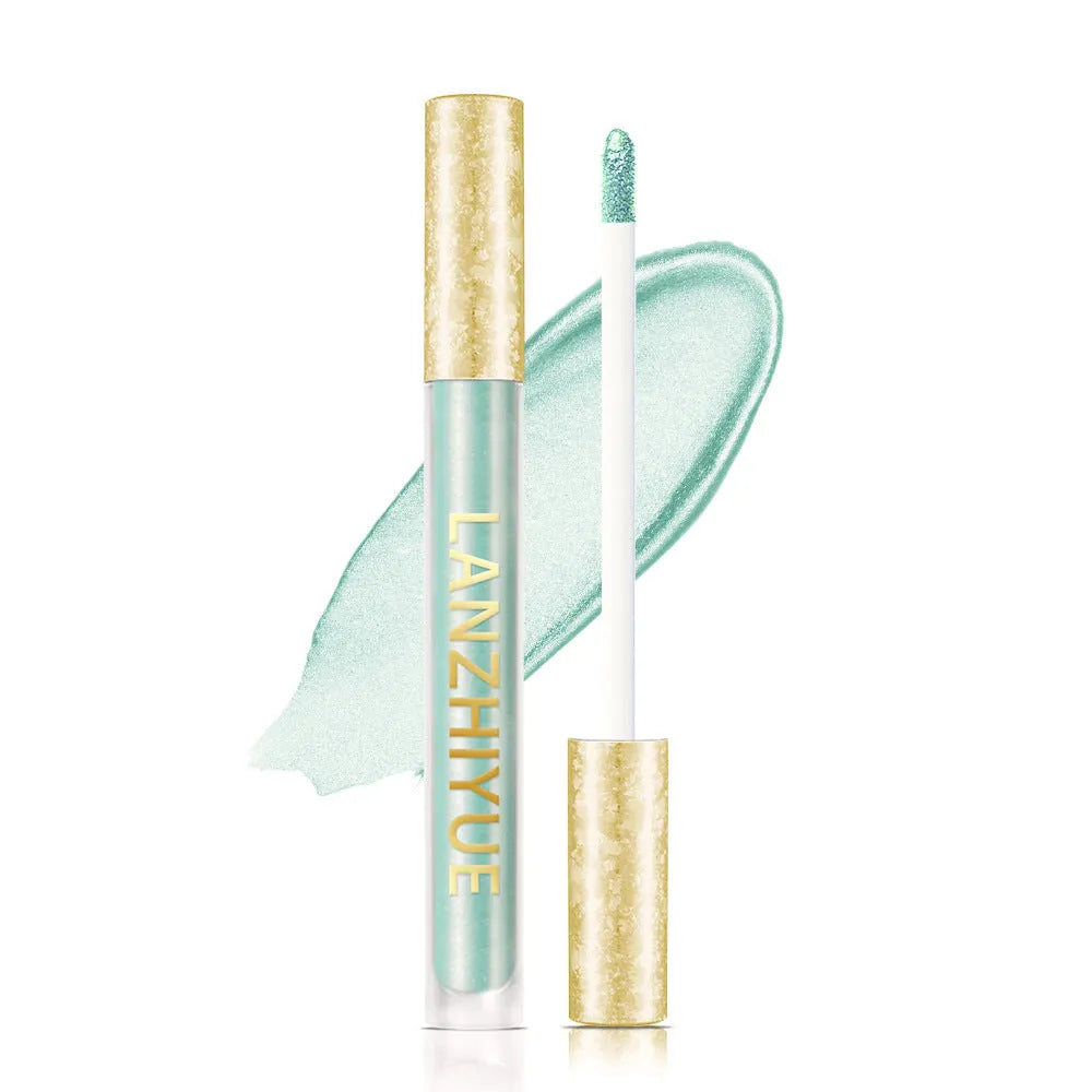 Liquid eye shadow with sequins and pearlescent finish in colourful shades for eye makeup