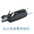KOONSLED black mini stapler with staple remover on a white surface