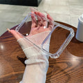 Transparent drop-resistant phone case for iPhone 11 to 17 series with airbag protection