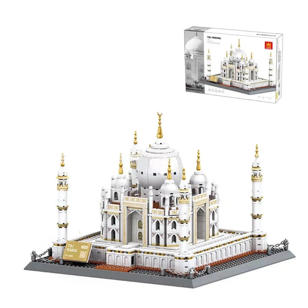 Wange building blocks set with over 800 ABS plastic pieces for landmark construction
