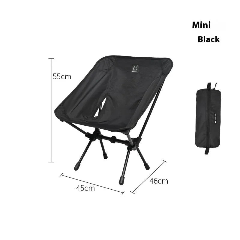 Lightweight aluminium alloy foldable outdoor moon chair in Oxford cloth, shown in army green high back style.