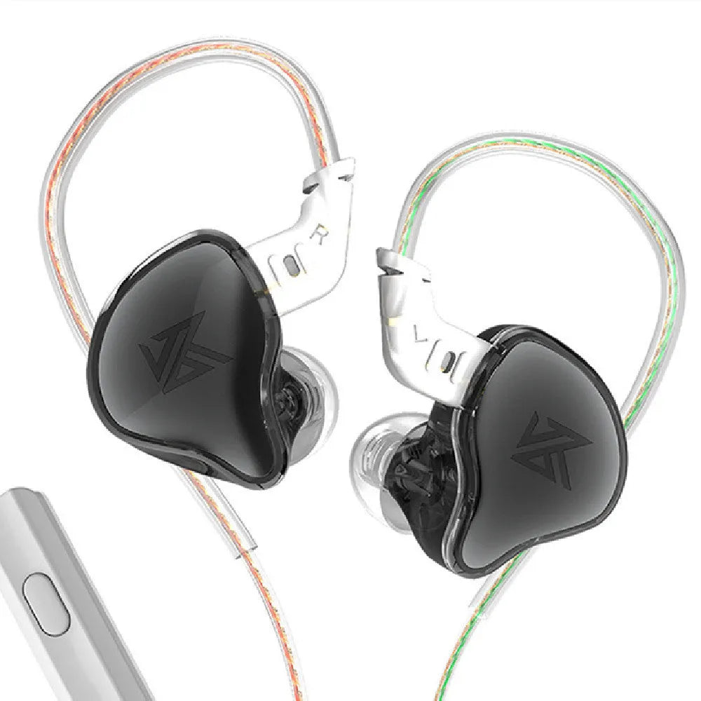 In-ear wired HIFI monitoring earphone with 3.5mm L-bend plug and oxygen free copper cable