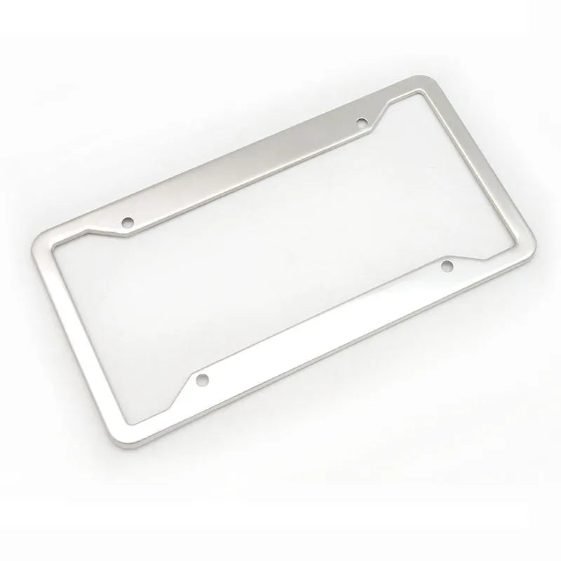 Aluminium alloy and stainless steel vehicle licence plate frame in black finish