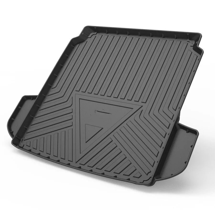 Black carbon fibre pattern TPE car boot liner for vehicle cargo protection