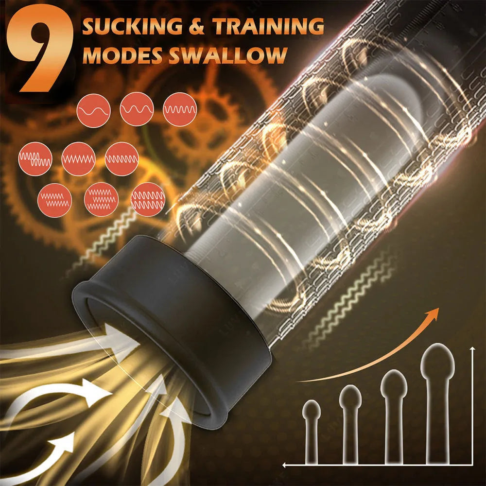 Diqiao coloured electric training pump for men with negative pressure stretching functionality