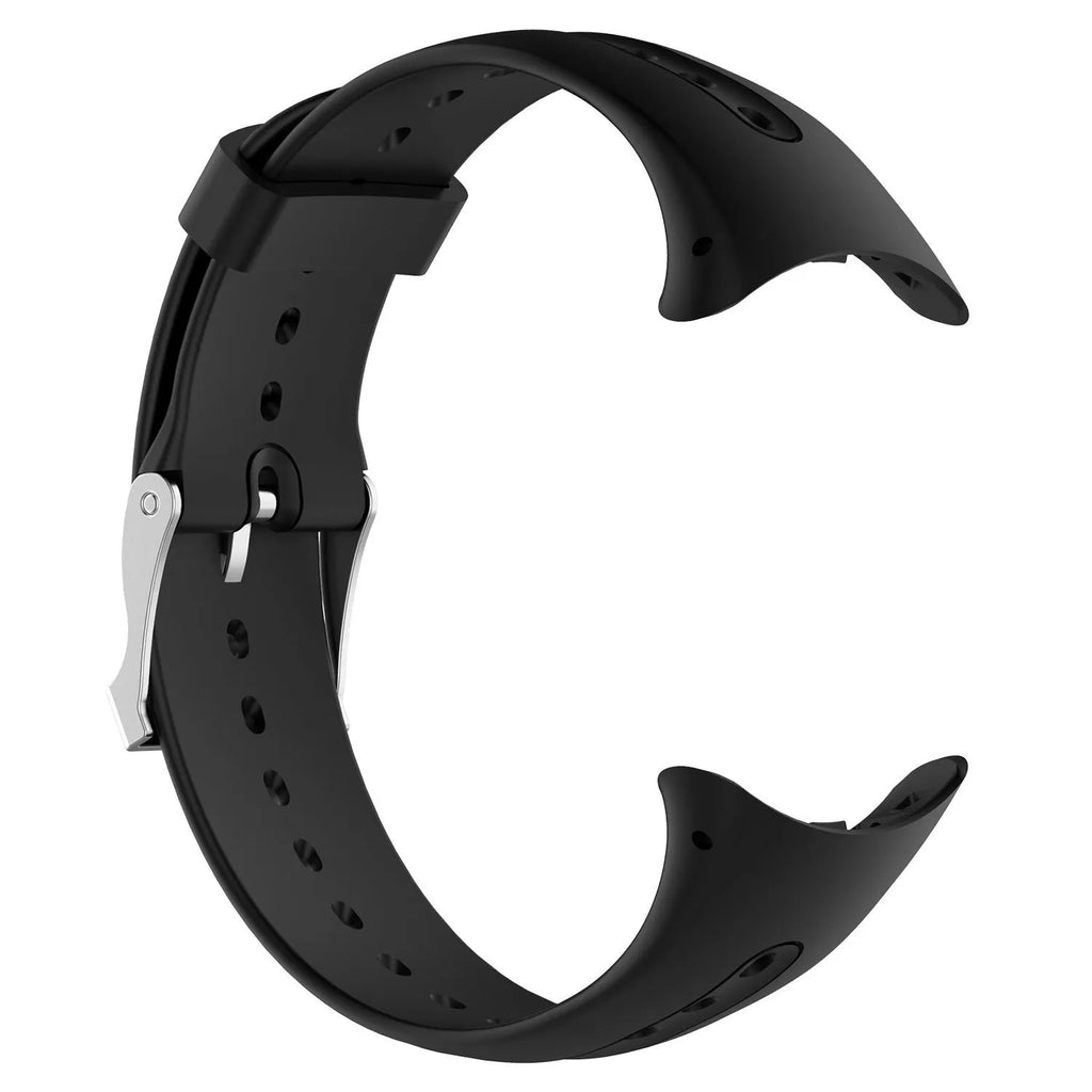 Black silicone swim watch smart watch strap long belt 124mm short lace 104mm sports style replacement band