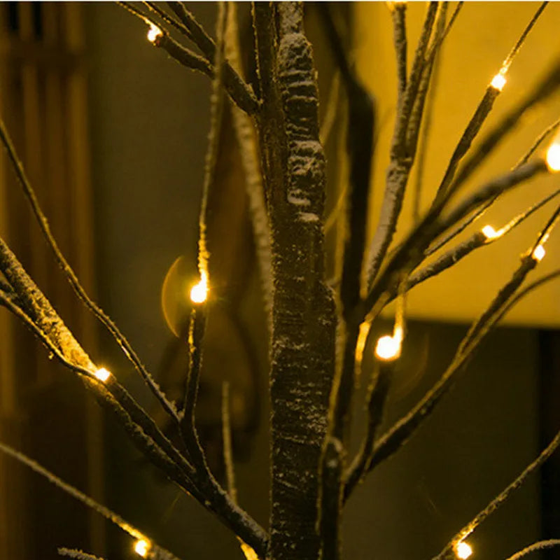 High Simulation LED Snow Tree Light with PVC shell, E14 lamp holder, 220V, available in 45-210cm sizes for landscape decoration