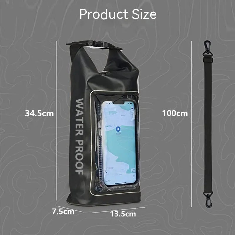 PVC waterproof crossbody phone bag with adjustable strap in multiple colour options