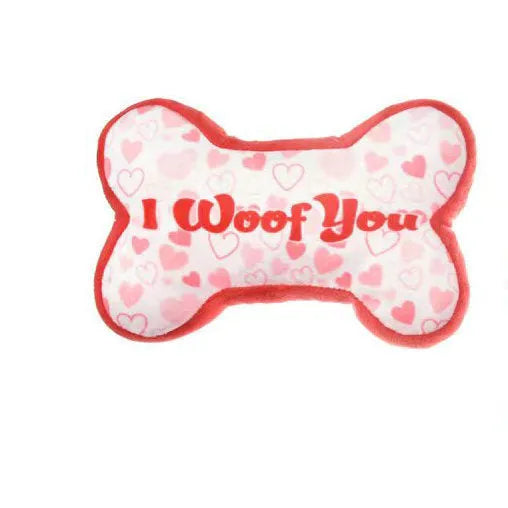 PP material pet tooth cleaning toy in peach heart red colour with textured surface