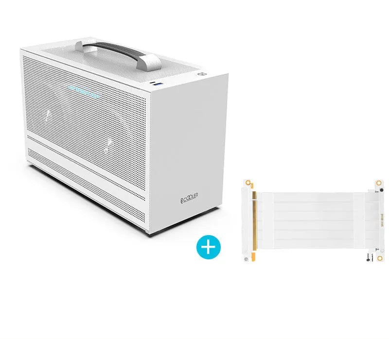 ITX desktop computer chassis in tin-plated steel with upper power supply position