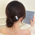 Mixed material starfish shell side bang clip barrettes for women in natural style with three colour options