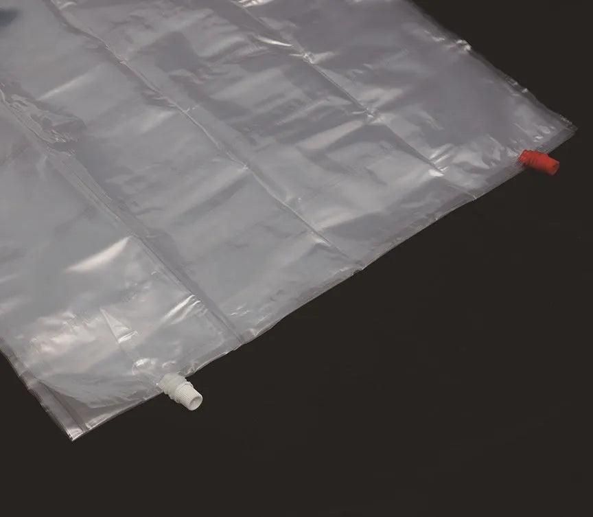 Transparent outdoor inflatable airbed measuring 200cm long by 60cm wide.
