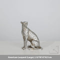 Leopard resin ornament in American leopard colour, modern simplicity style animal figurine home decoration