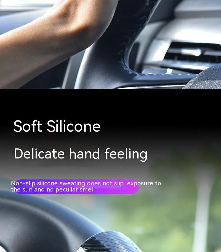 Silicone steering wheel assist ball with metal bearing for single-handed driving