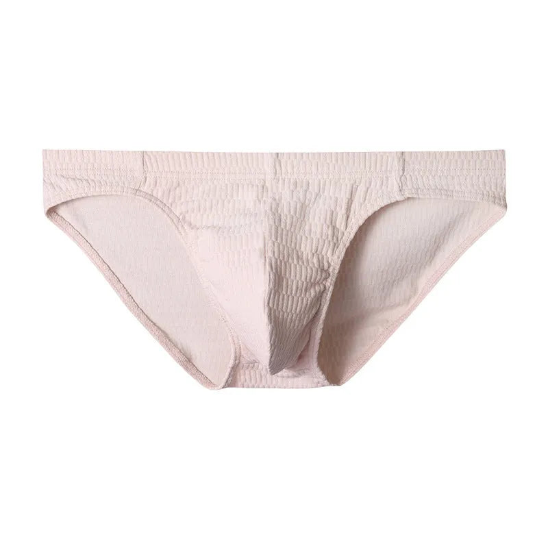 Men's cotton triangle underwear briefs in solid colours showing mid waist design.