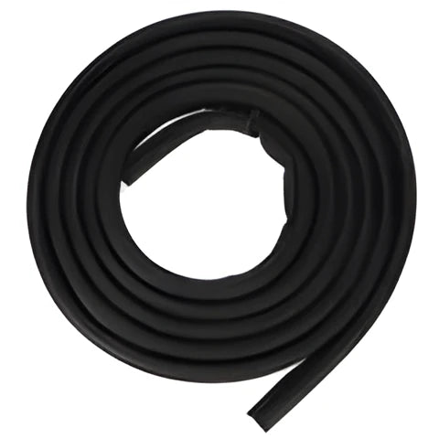 Black rubber sliding door seal strip for Toyota Hiace High Roof, 5 metres long.