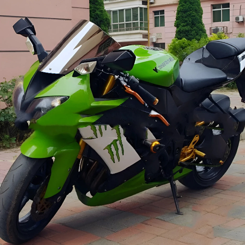 Kawasaki motorcycle replacement windscreen in blue and brown tint options for ZX-6R and ZX-10R models