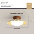 Mid-ancient silent balcony LED ceiling light round 25 beige three colours with iron body and acrylic shade