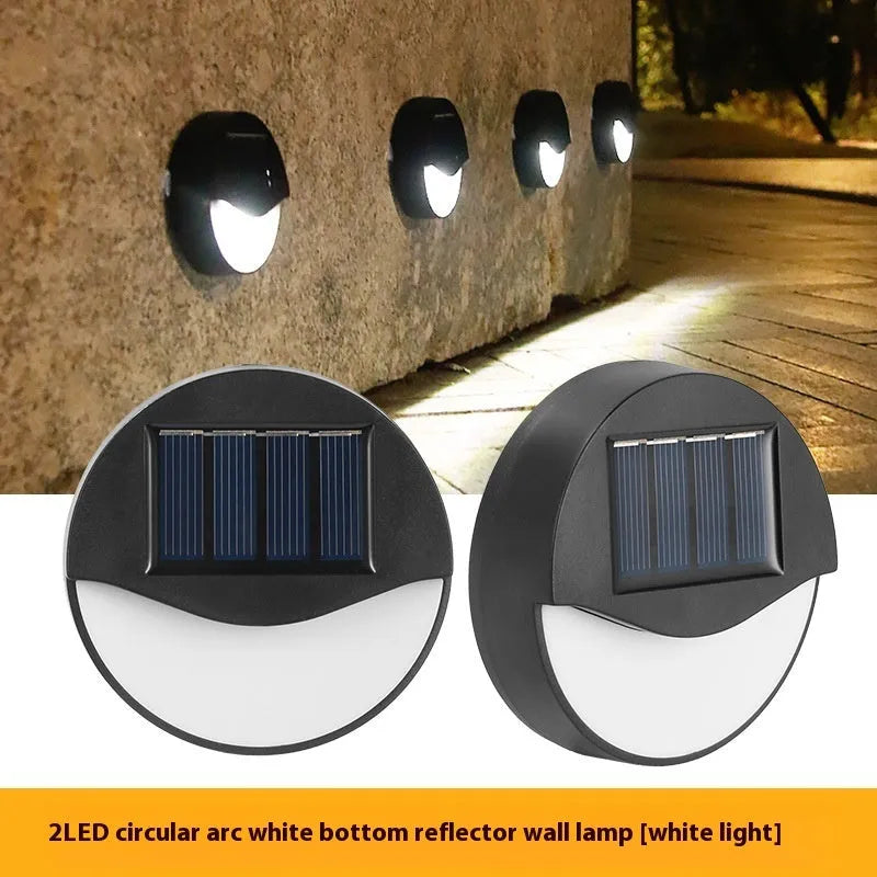 Plastic solar outdoor yard lamp with abstract design, 80 x 80 cm, rainproof LED garden light in warm white finish