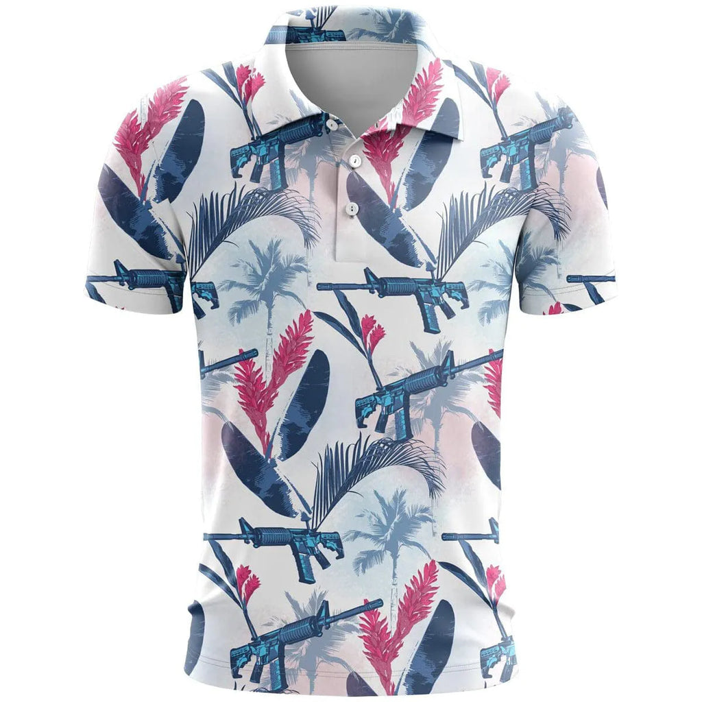 3D printed pattern on a loose-fit short sleeve top in bird eye cloth fabric
