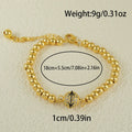 Women's Arabic-style copper bracelet with a heart shape and single zircon ball accent.