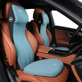 Automotive memory foam cushion and headrest pillow set in six colour options