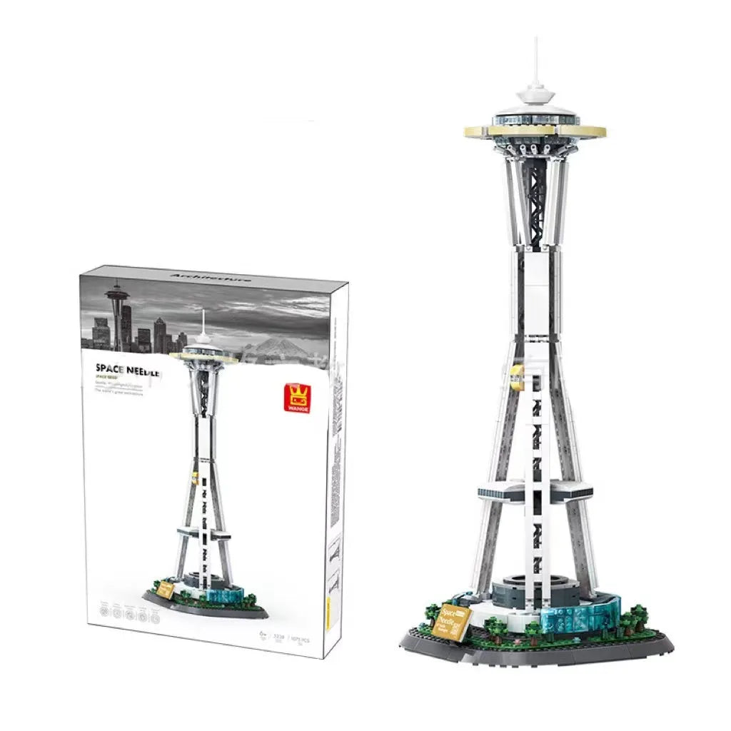 Wange building blocks set with over 800 ABS plastic pieces for landmark construction