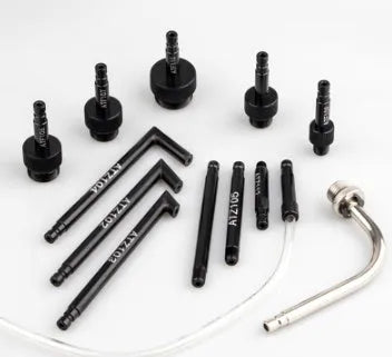 Automatic transmission oil refuelling machine kit with pump, wave box, and connection tools