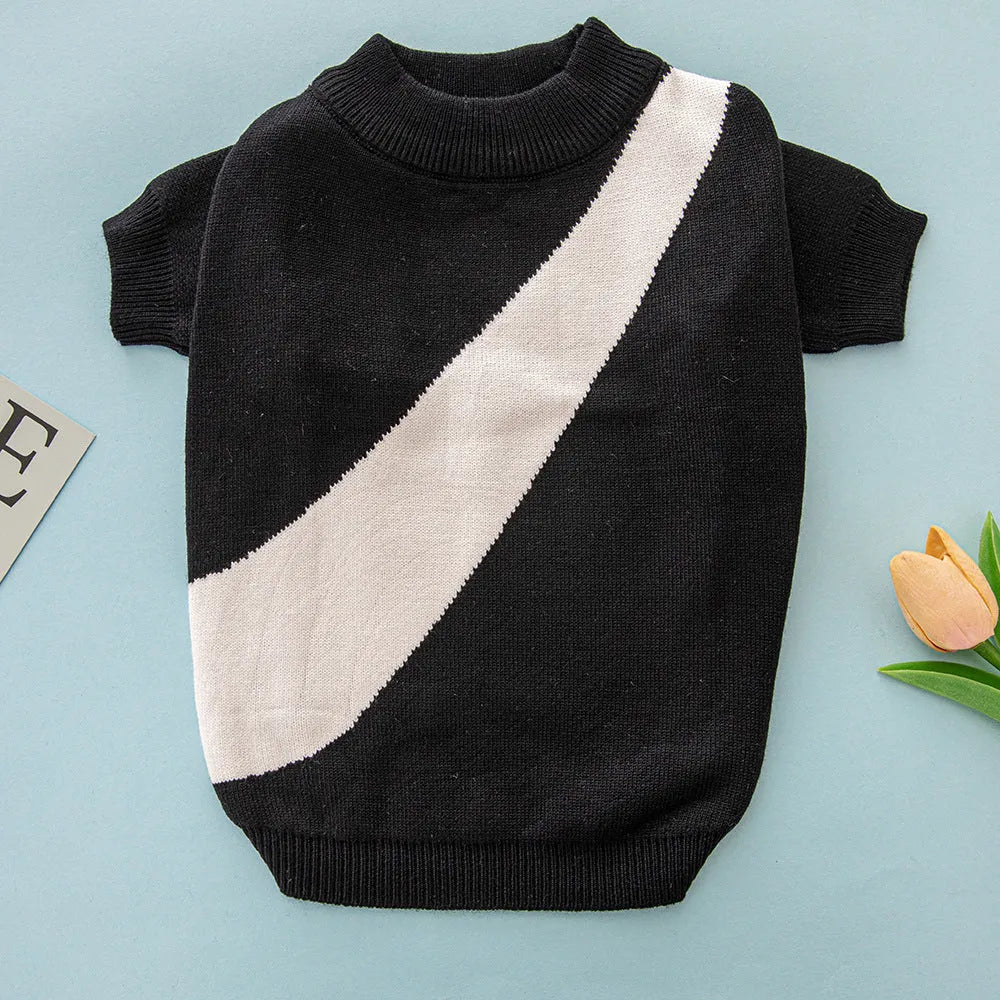 Wool knit dog sweater for corgi and poodle breeds in multiple colour options