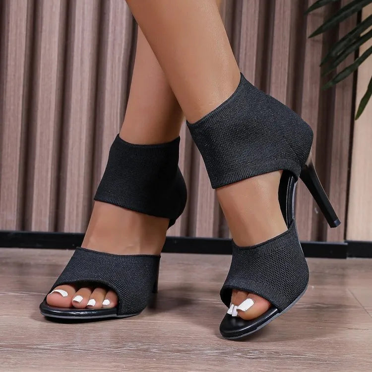 Fashion fish mouth hollow women's shoes with patent leather upper and rubber sole, available in green black creamy-white and colour