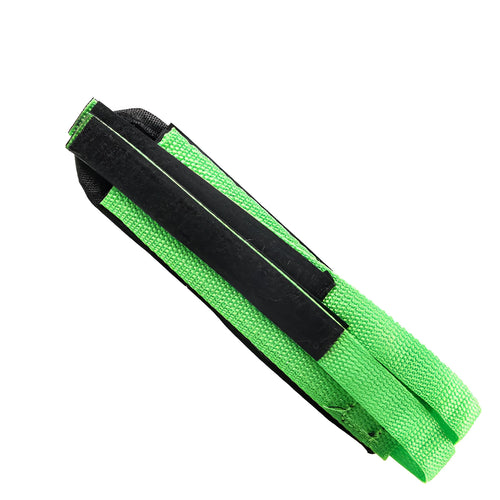 Bicycle harness for dog feet in black colour measuring 45x5x1 cm
