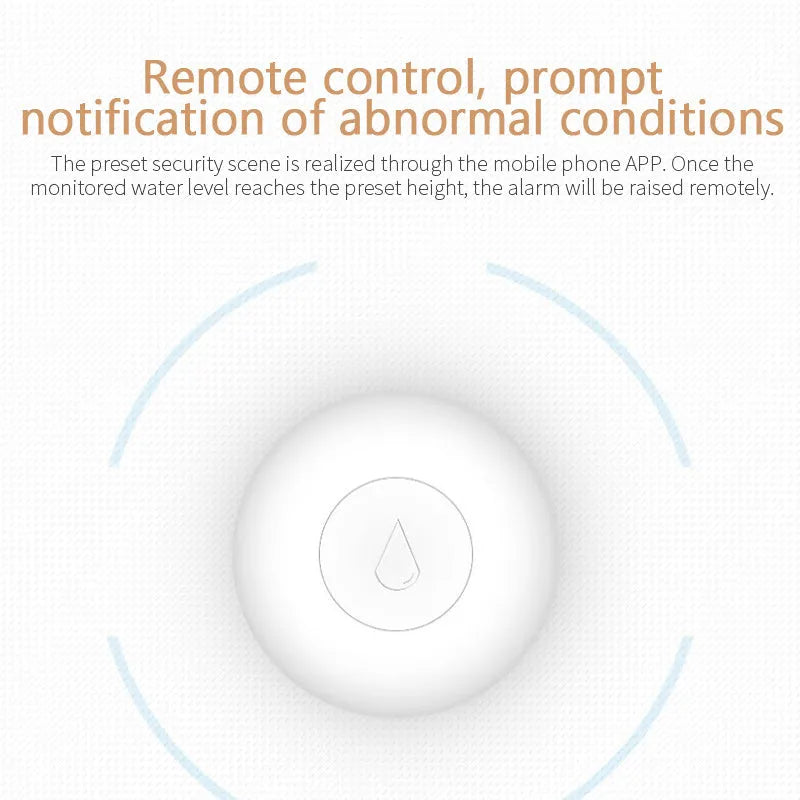 Zigbee wireless water sensor with compact PC casing for smart home flood detection