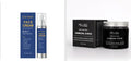 Pure white body bamboo charcoal facial scrub 280g with moisturising cream set on a plain background