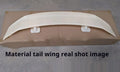Universal punch-free car spoiler tail wing in ABS plastic, shown in bright black finish.