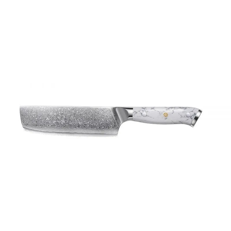 Damascus steel chef's knife with 21cm VG10 blade measuring 32cm total length