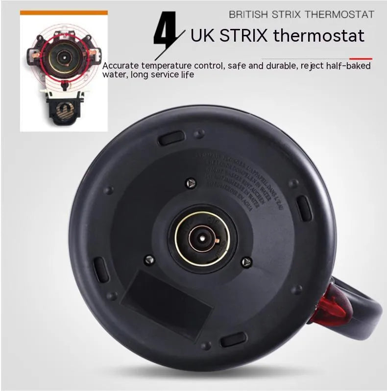 Gold stainless steel full-automatic kettle with touch controls and 1L capacity