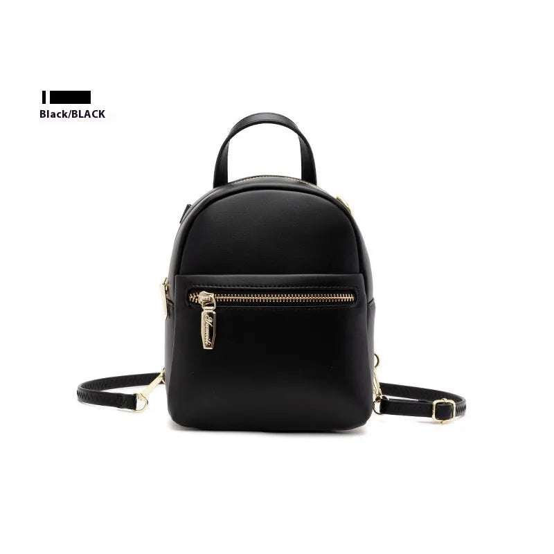 Soft PU mini backpack in street trend style with three-dimensional pocket and six colour options