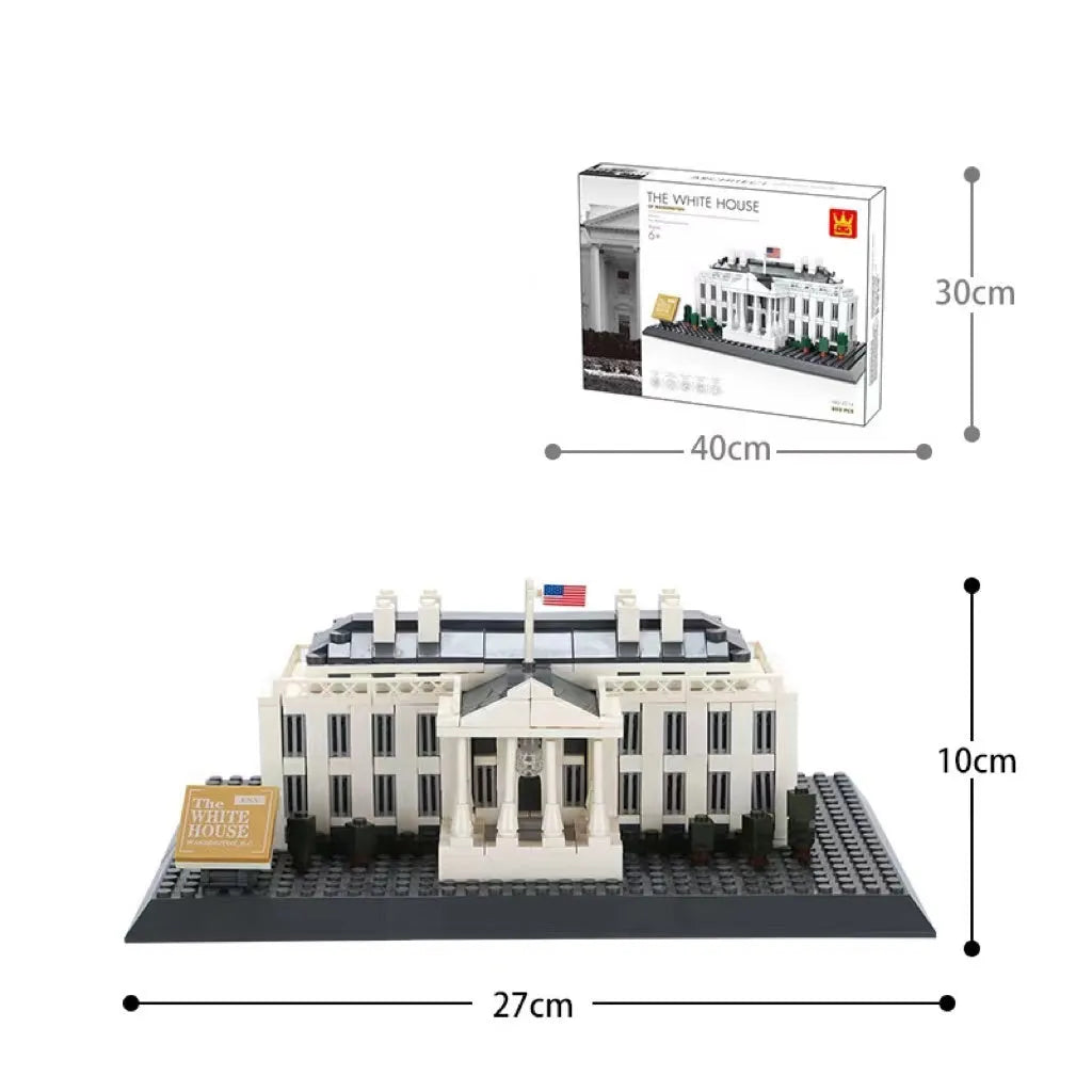 Wange building blocks set with over 800 ABS plastic pieces for landmark construction