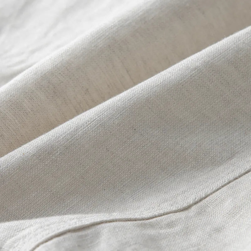 Men's loose fit linen casual suit jacket in solid colours