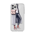 Ladies TPU phone case with painted Europe and America style, back cover protector for iPhone and selected Huawei Samsung models