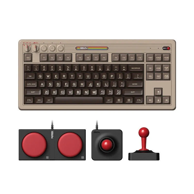 Retro87 C64 wireless Bluetooth mechanical gaming keyboard with rocker switch