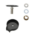 Black high pressure automatic stainless steel glass washer with ABS base and copper hose connection.