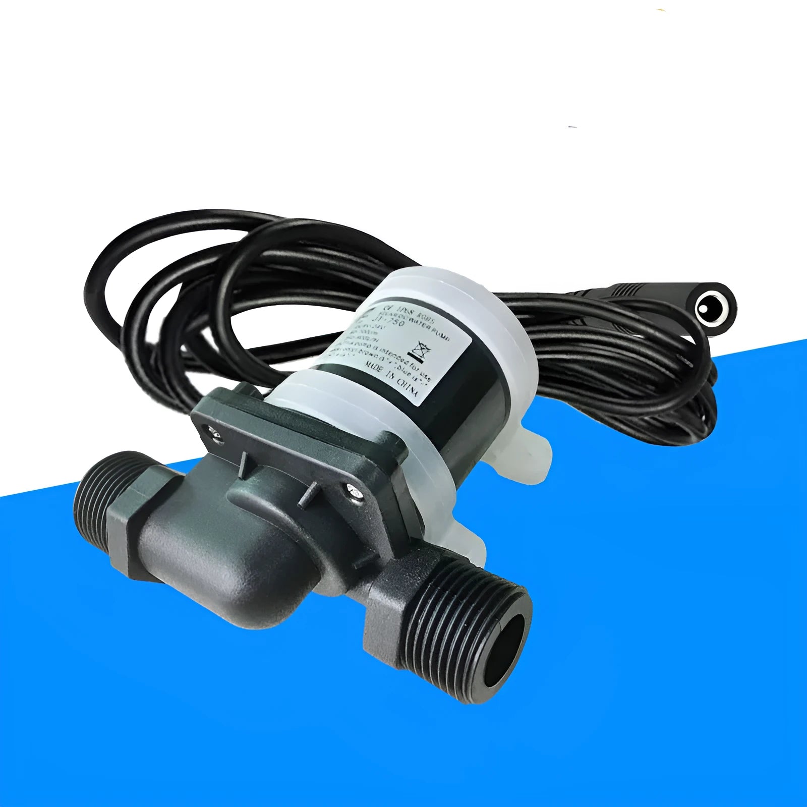 JT-750 series DC centrifugal water pump in engineering plastic for solar heater and floor heating booster.